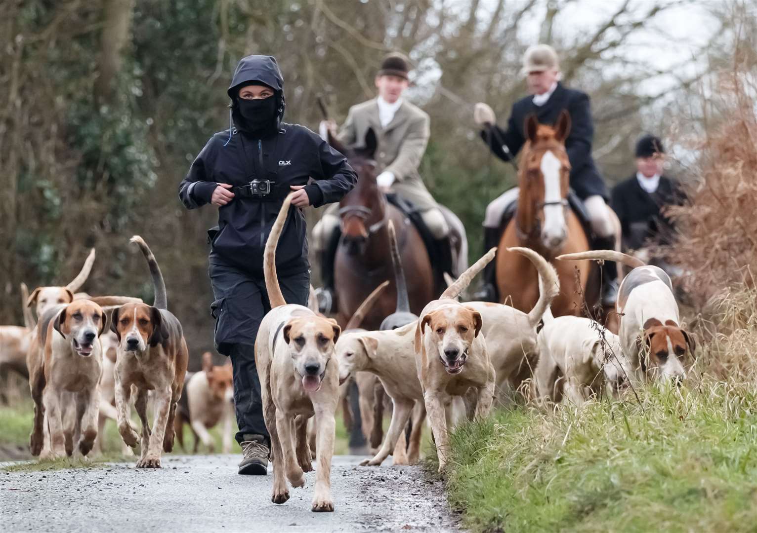 A small number of Boxing Day hunts went ahead around the UK (Danny Lawson/PA)