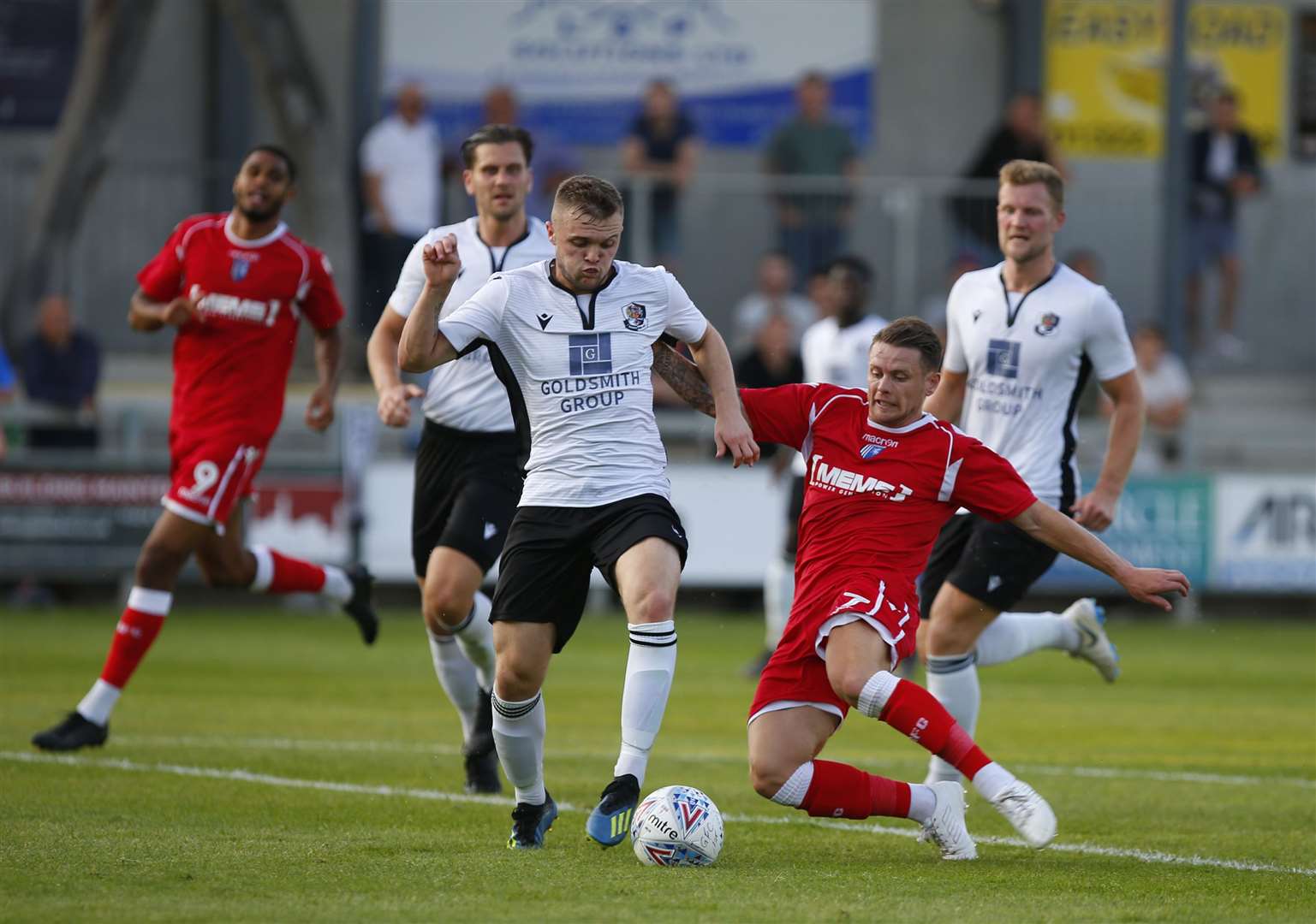 Action from Dartford's pre-season friendly against Gillingham Picture: Andy Jones