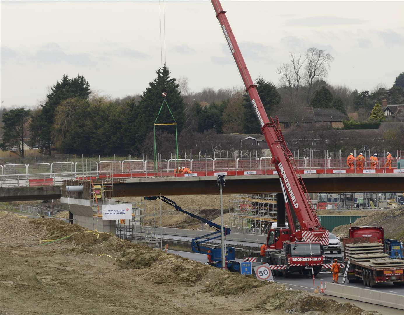 The road closure is to enable another bridge to be installed. Picture: Paul Amos