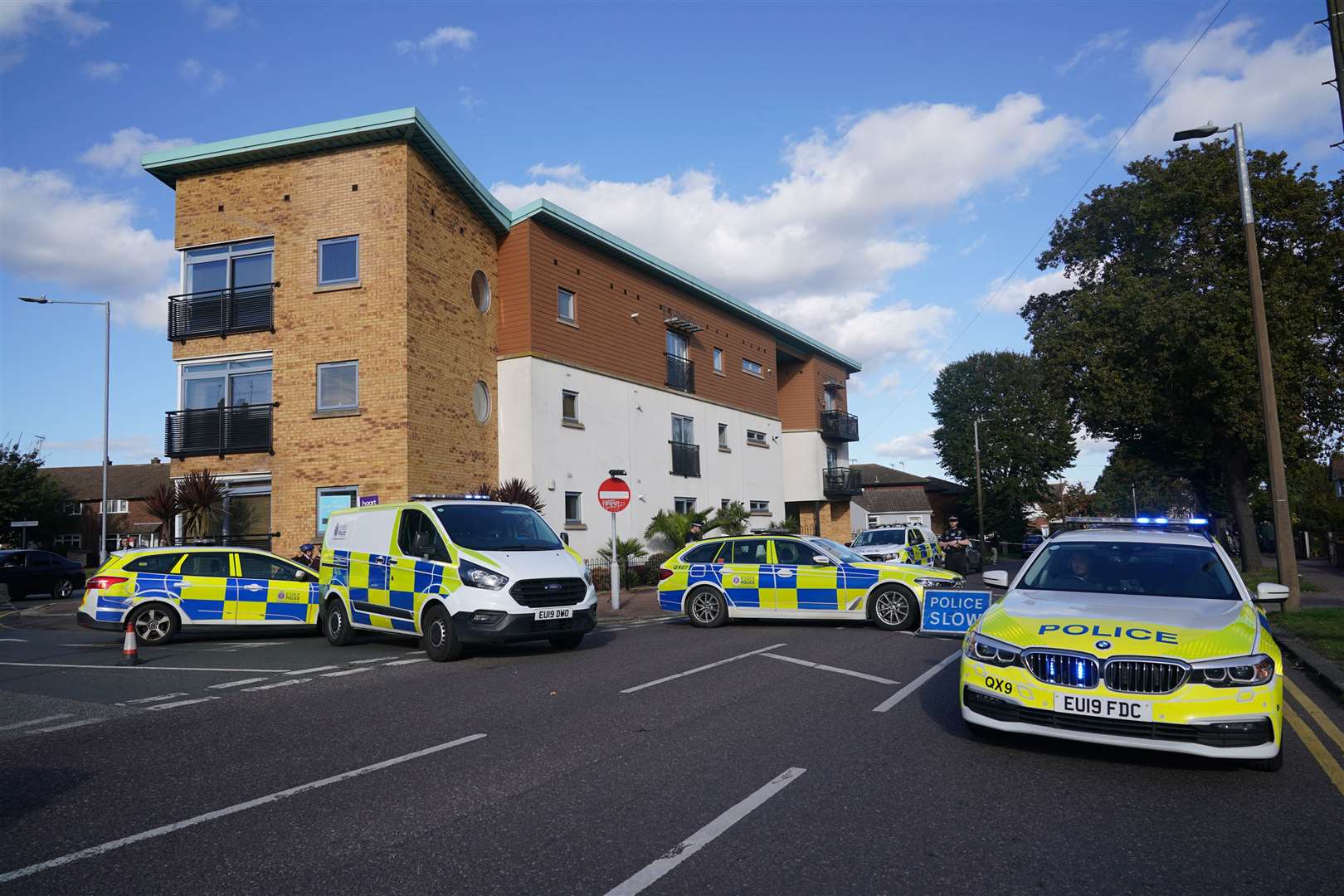 Emergency services at the scene near the Belfairs Methodist Church (Yui Mok/PA)