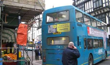 The scene at the junction of Pudding Lane and the high street in Maidstone. Pictures: CHRIS HUNTER