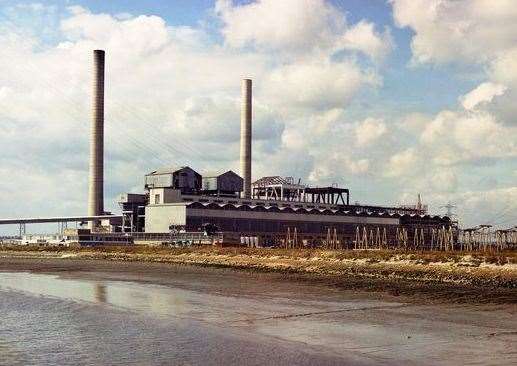 Littlebrook Power Station, in Dartford, before demolition began