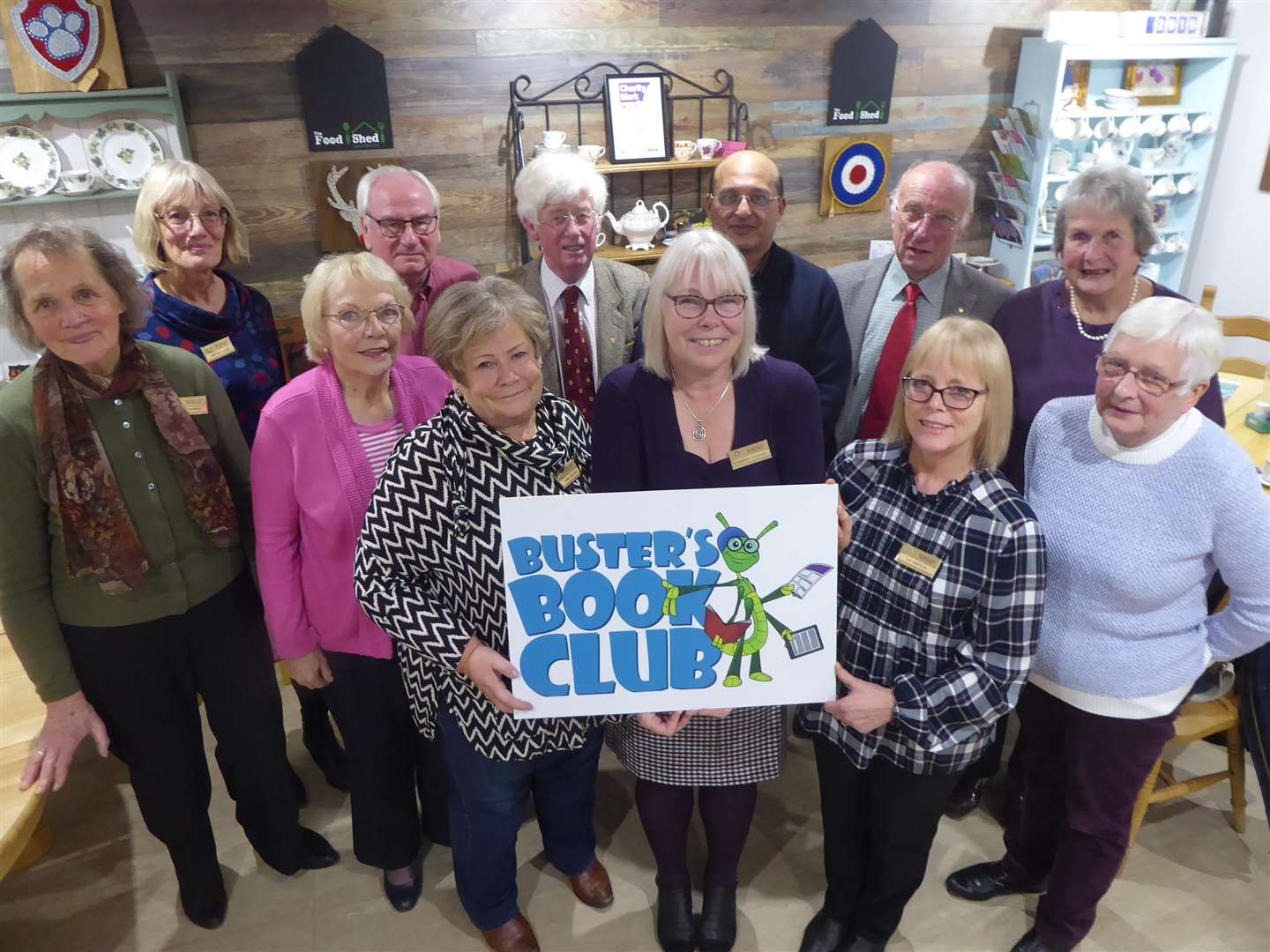 Vice President Anne Griggins, Past President Rosemary Casswell and Liz Simpson Club Communications Officer joins Malling Rotarians to support Buster’s Book Club. (5615473)