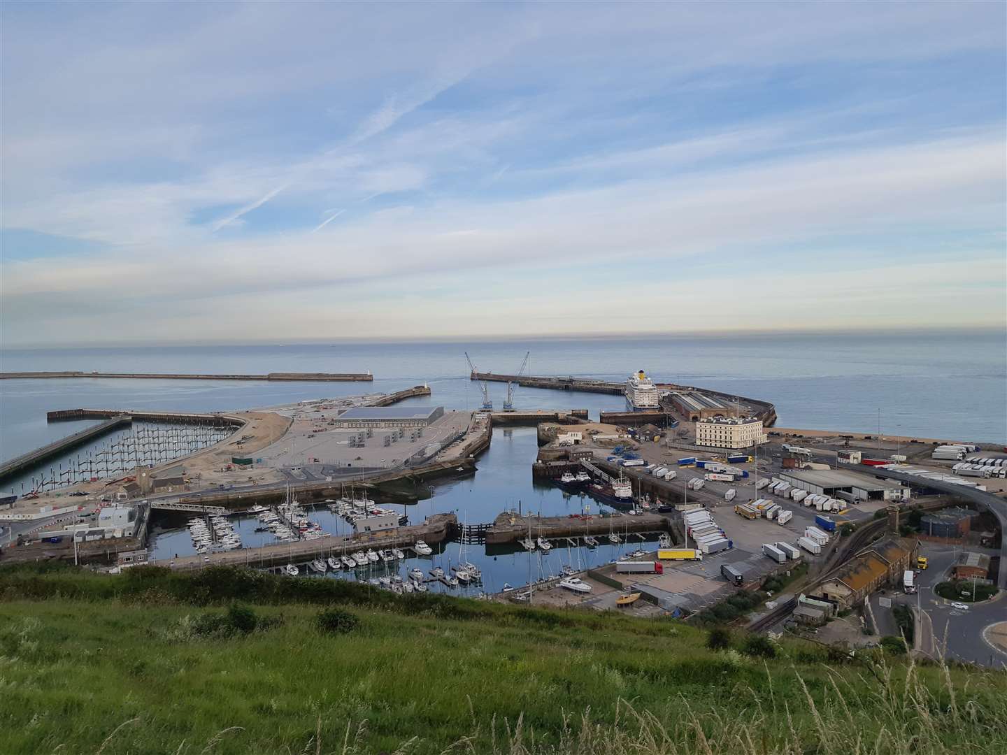 The continuing progress of the Dover Western Docks Revival, as photographed this summer. Picture: Sam Lennon