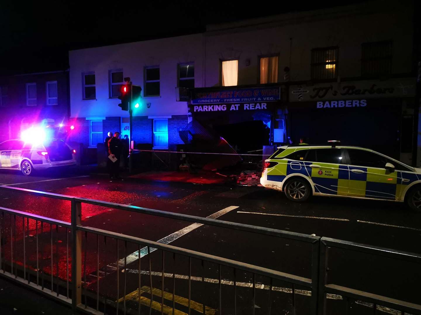 The front of the Northfleet Food and Wine Store was destroyed in the attack in November. Picture: William John Lane. (22766930)