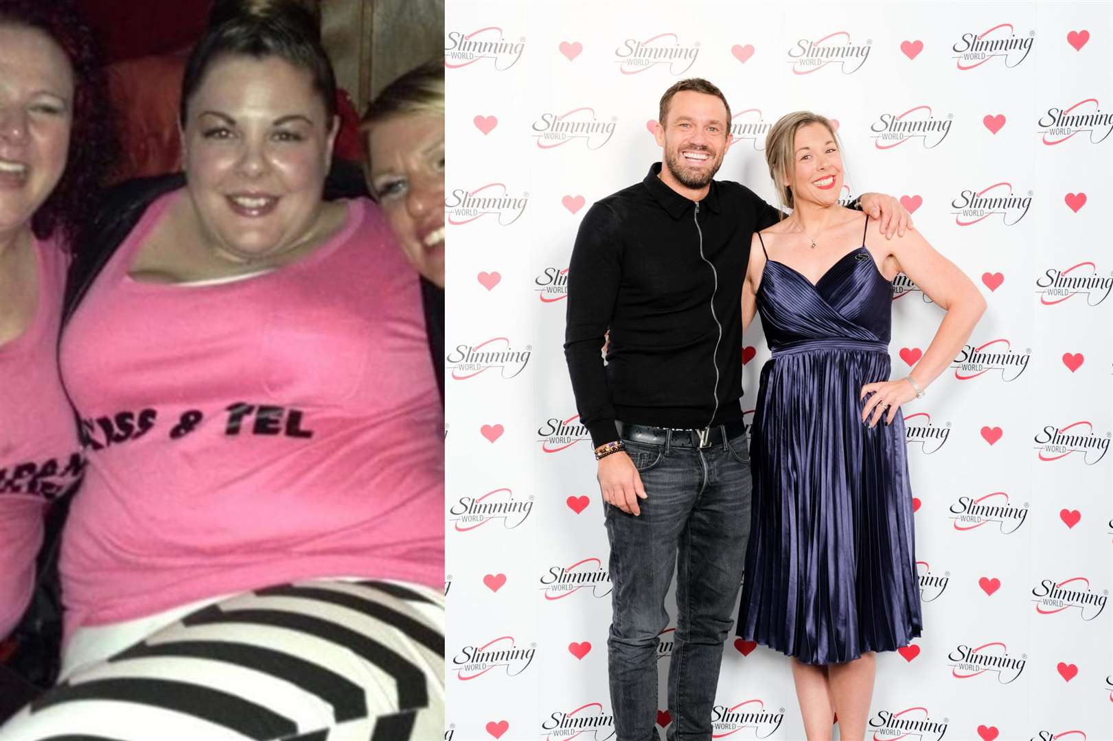 Chantelle before, left, and after with Jamie Lomas, right. (5317921)