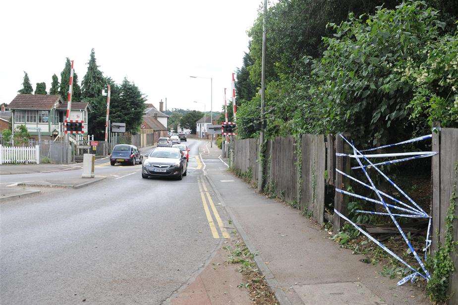 The scene of the crash at Sturry.