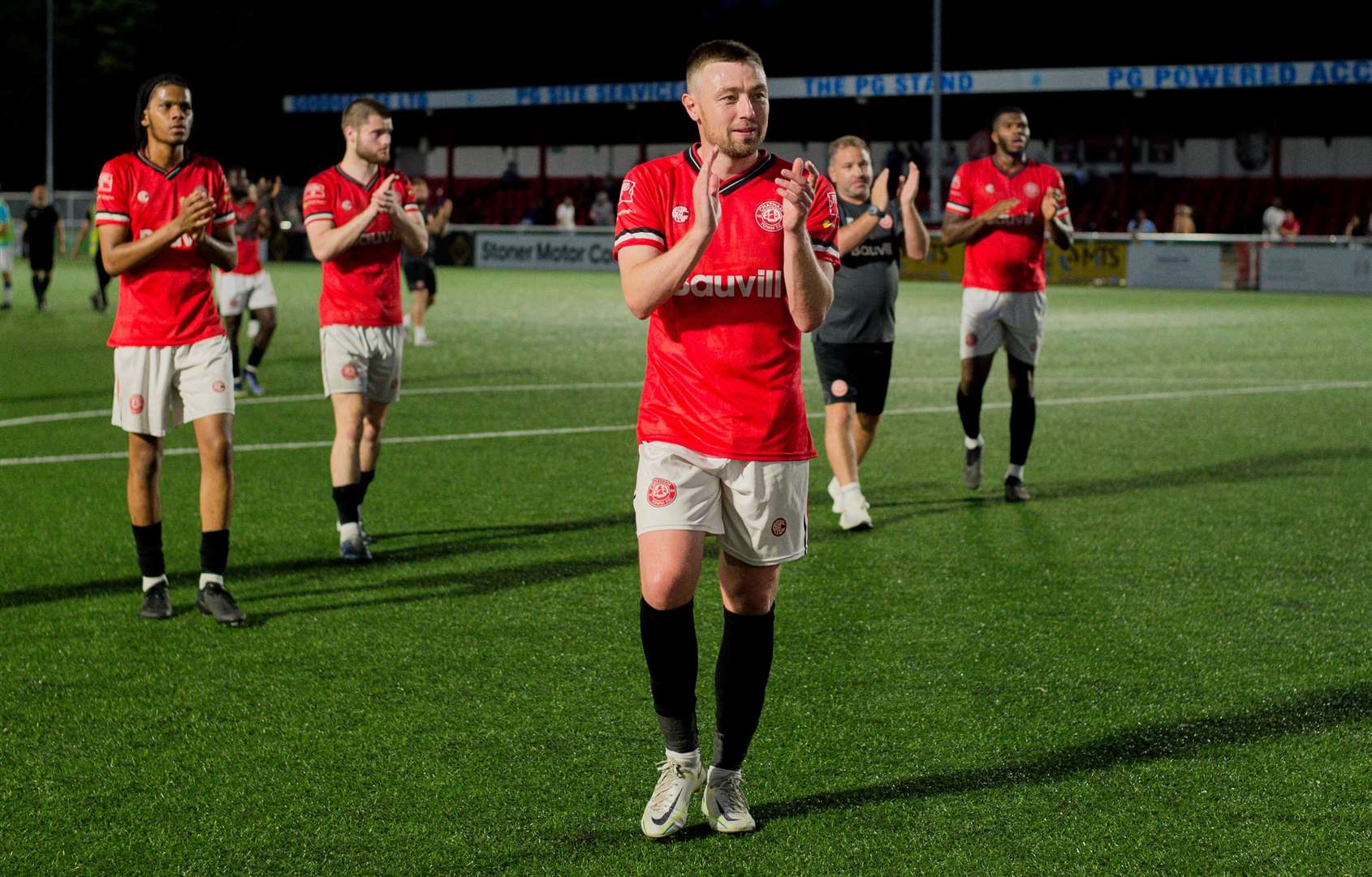 Freddie Sears made his first appearance for Chatham Town in last Friday’s game against Gillingham under-18s at the Bauvill Stadium Picture: @shotbytxm