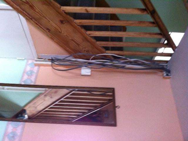 The exposed wires at Liz Franks' home