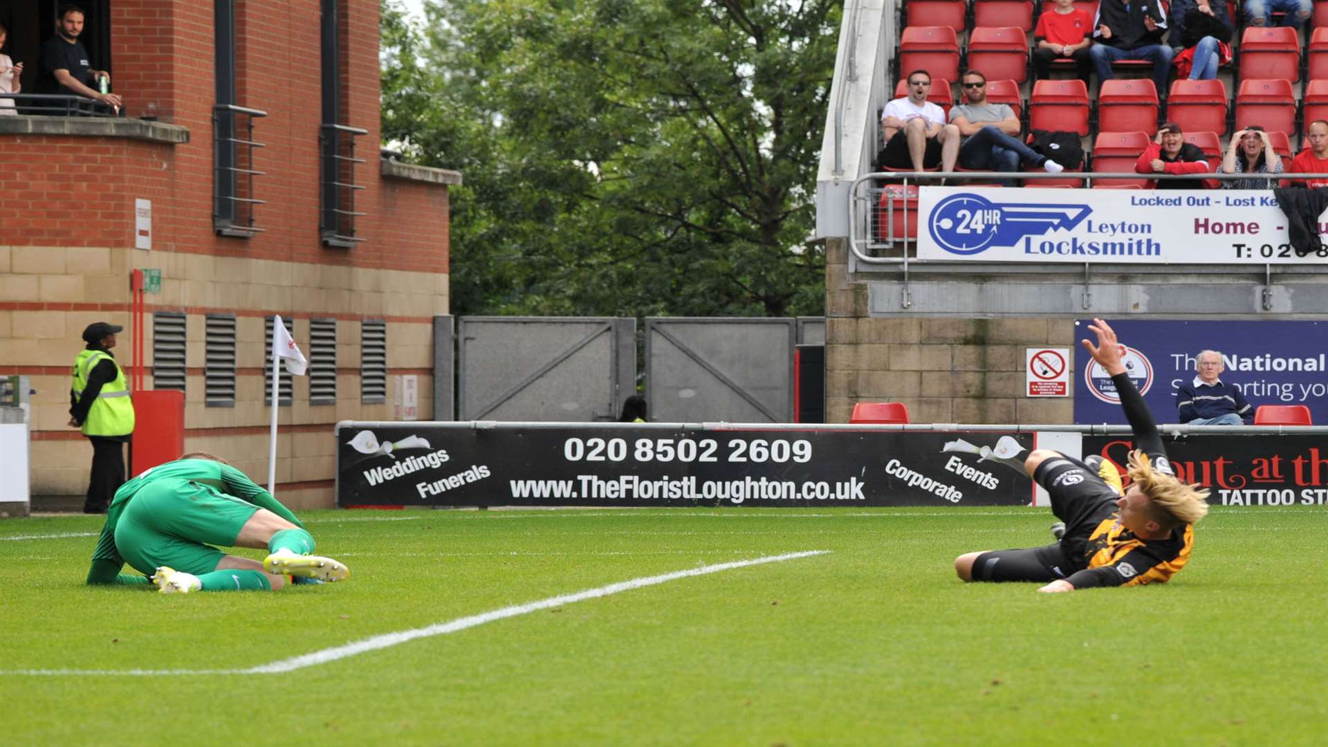 Joe Pigott is denied by the Orient keeper Picture: Steve Terrell