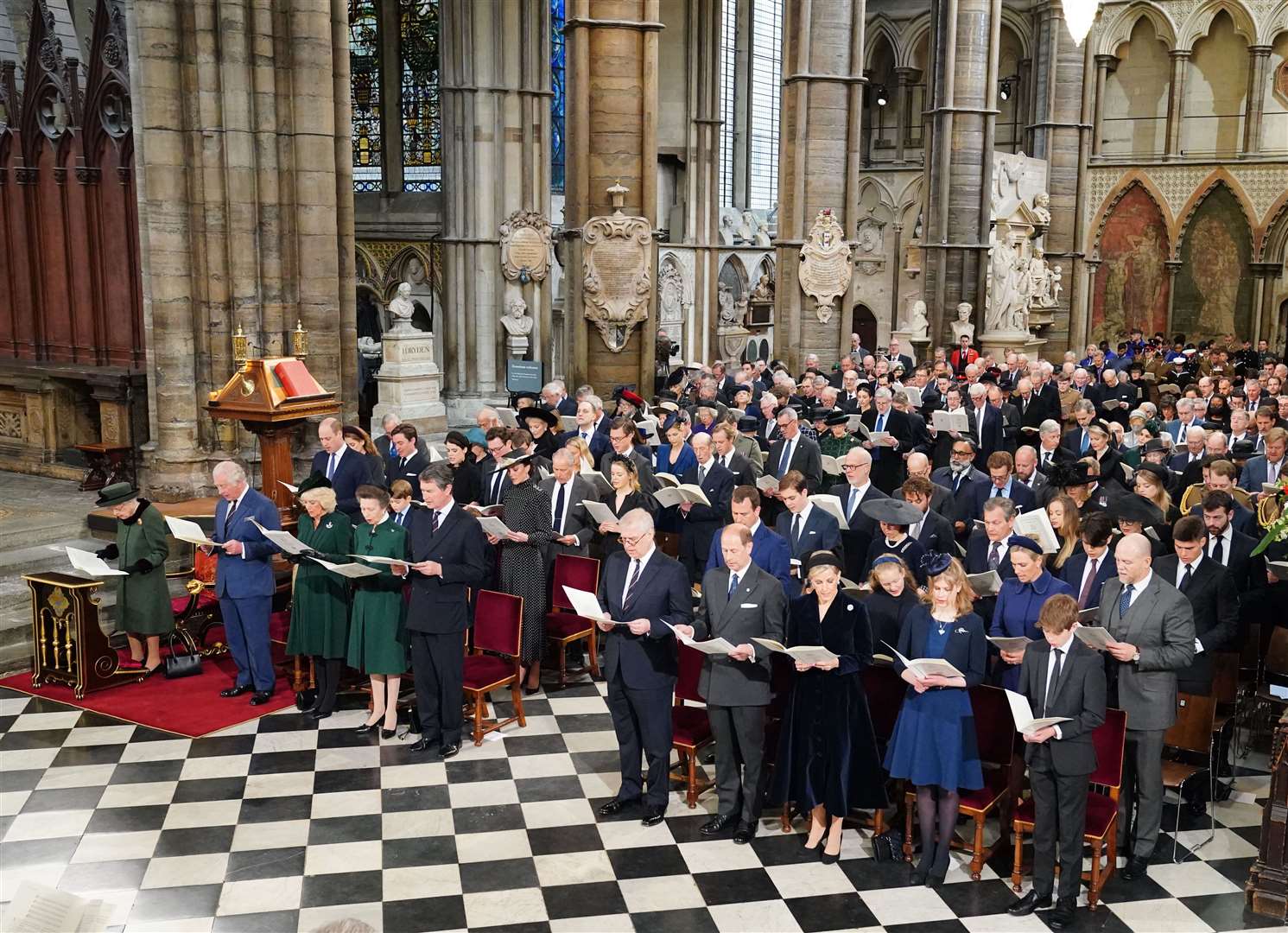 The royal family in the Abbey (Dominic Lipinski/PA)