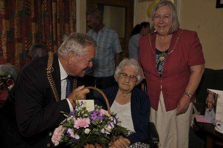 110th birthday party for Violet Wood.