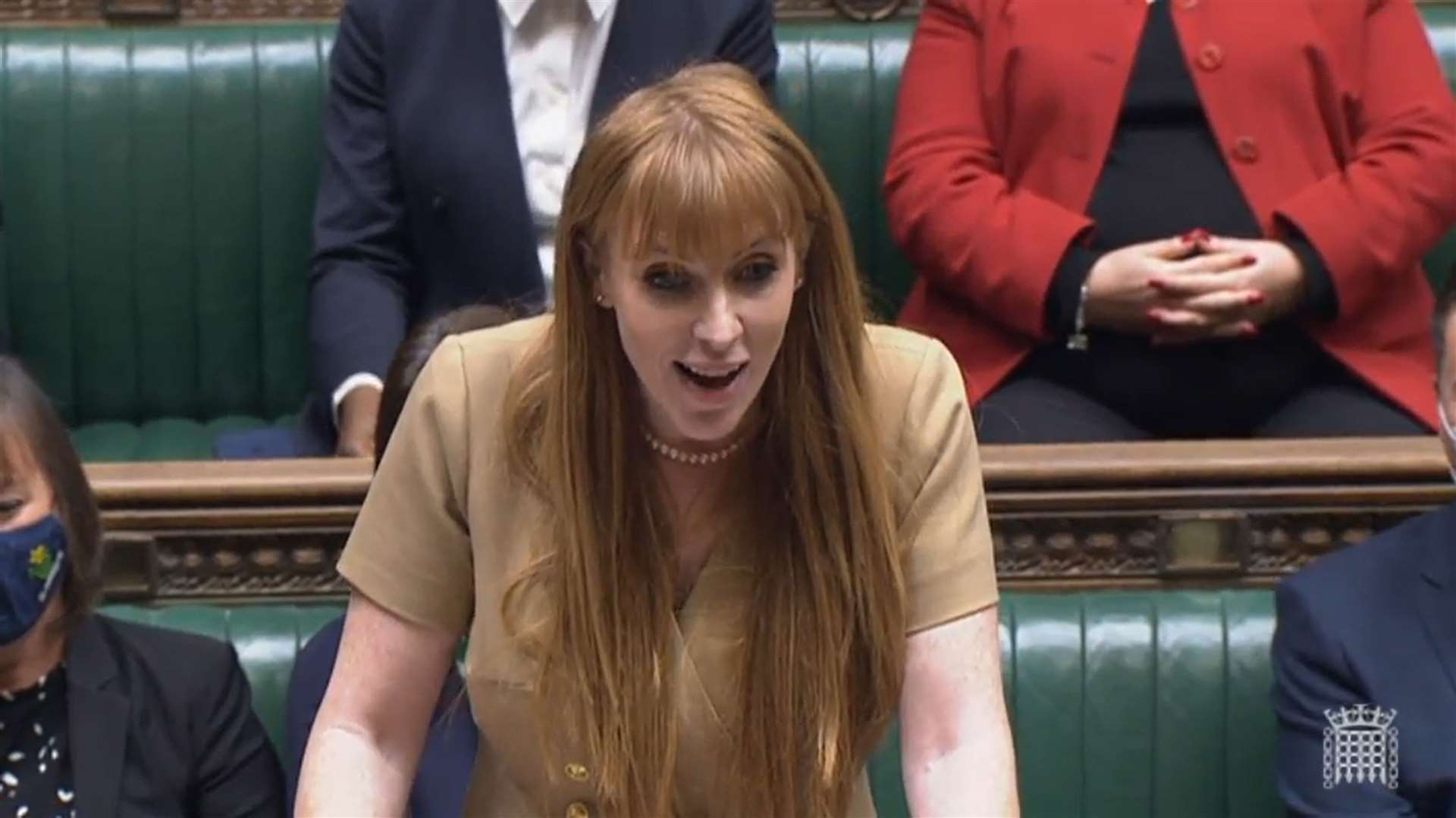 Labour deputy leader Angela Rayner speaking during Prime Minister’s Questions in the House of Commons (House of Commons/PA)