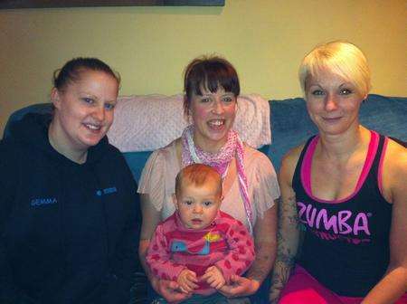 Gemma Gurdler, Michelle Foreman and Rebecca Castle - all taking part in Zumbathon.