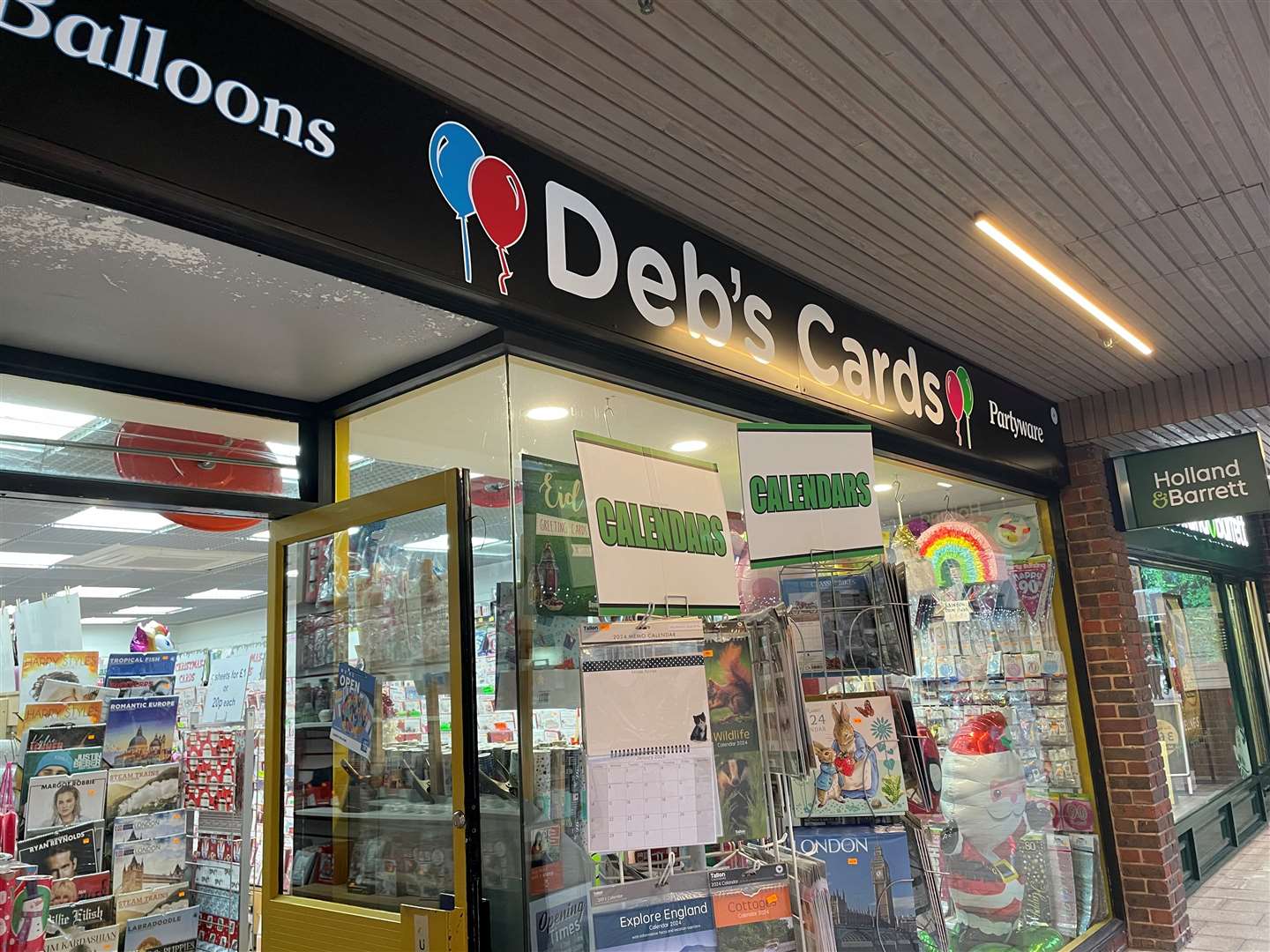 Deb's Cards, in the St George's Centre, Gravesend