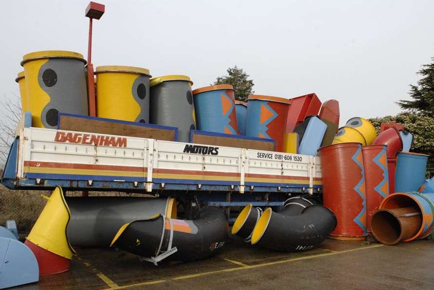 Play equipment outside former sorting office in Eddington Lane