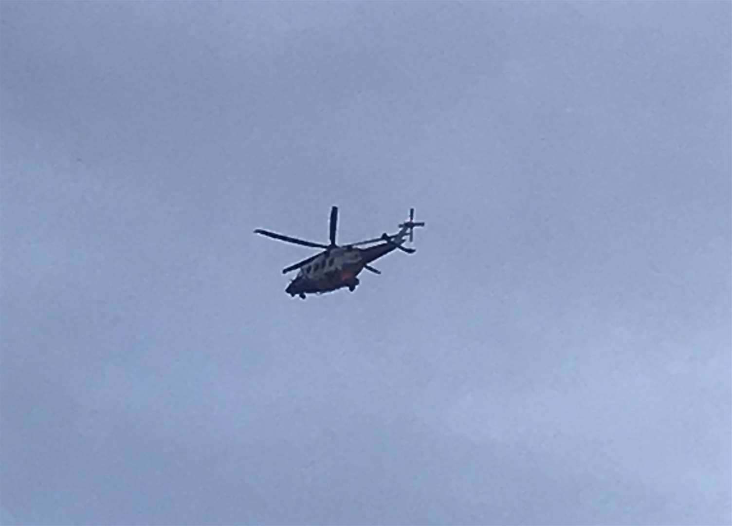 A helicopter above Rochester's Esplanade