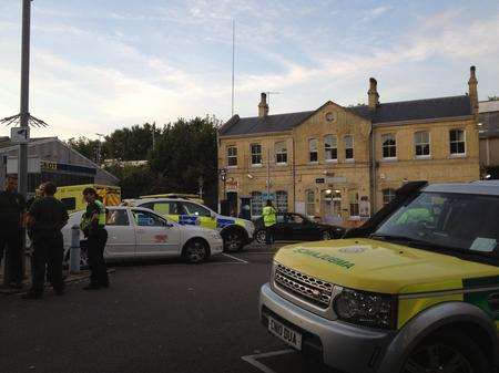 The scene at Rochester railway station