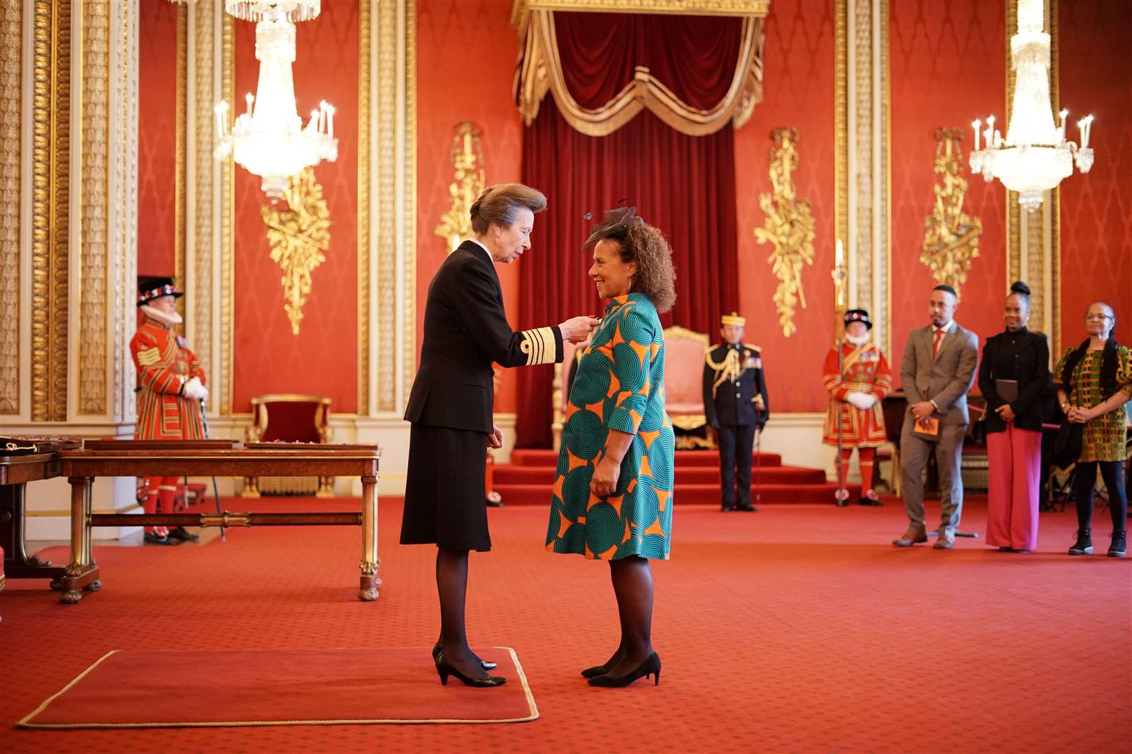 Chi-chi Nwanoku and the Princess Royal (Aaron Chown/PA)