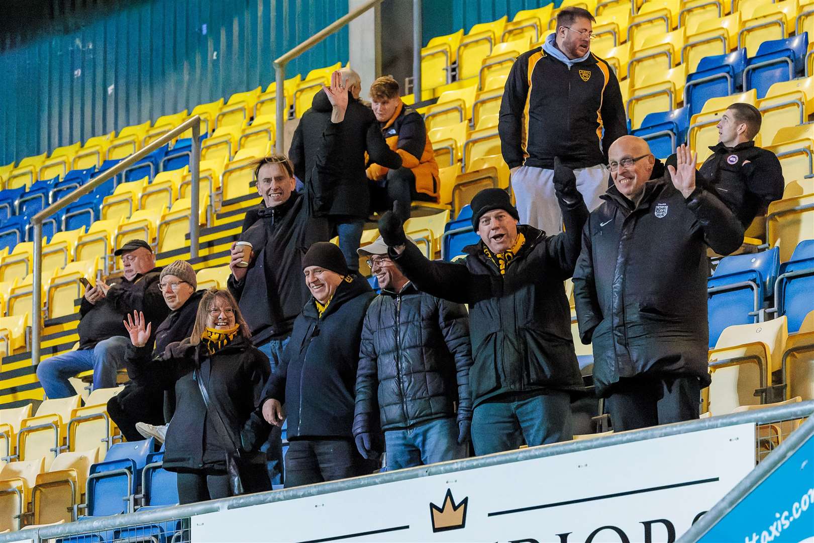 Maidstone fans in good spirits at Torquay. Picture: Helen Cooper