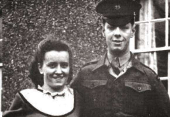 The couple when Peter was in the Welsh Guards. Picture supplied by Glynis Markey