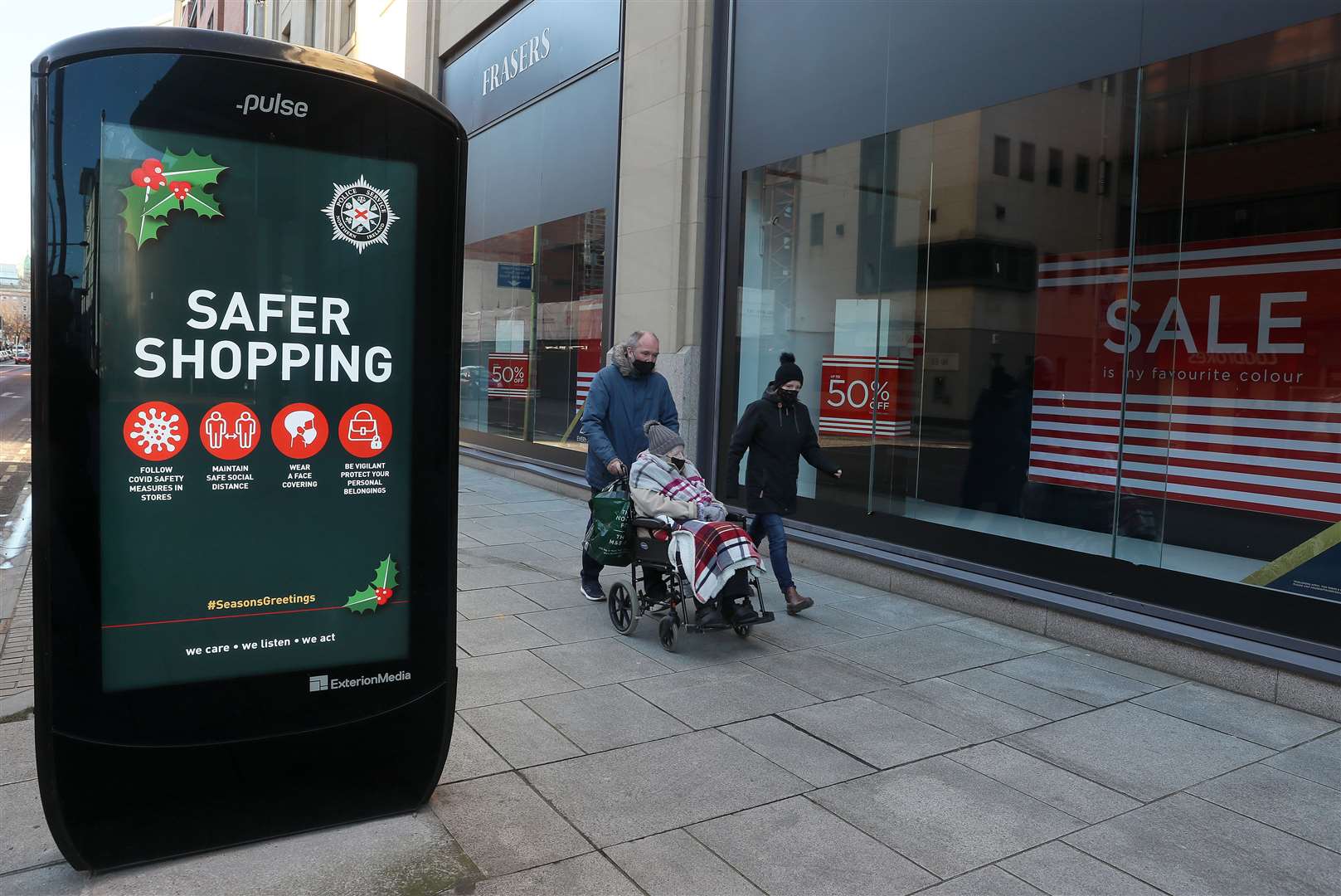 Belfast city centre was quiet on Friday (Brian Lawless/PA)