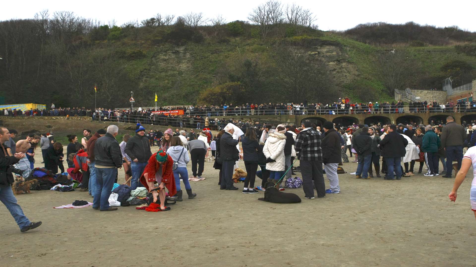 Hundreds of people gathered to watch the annual event