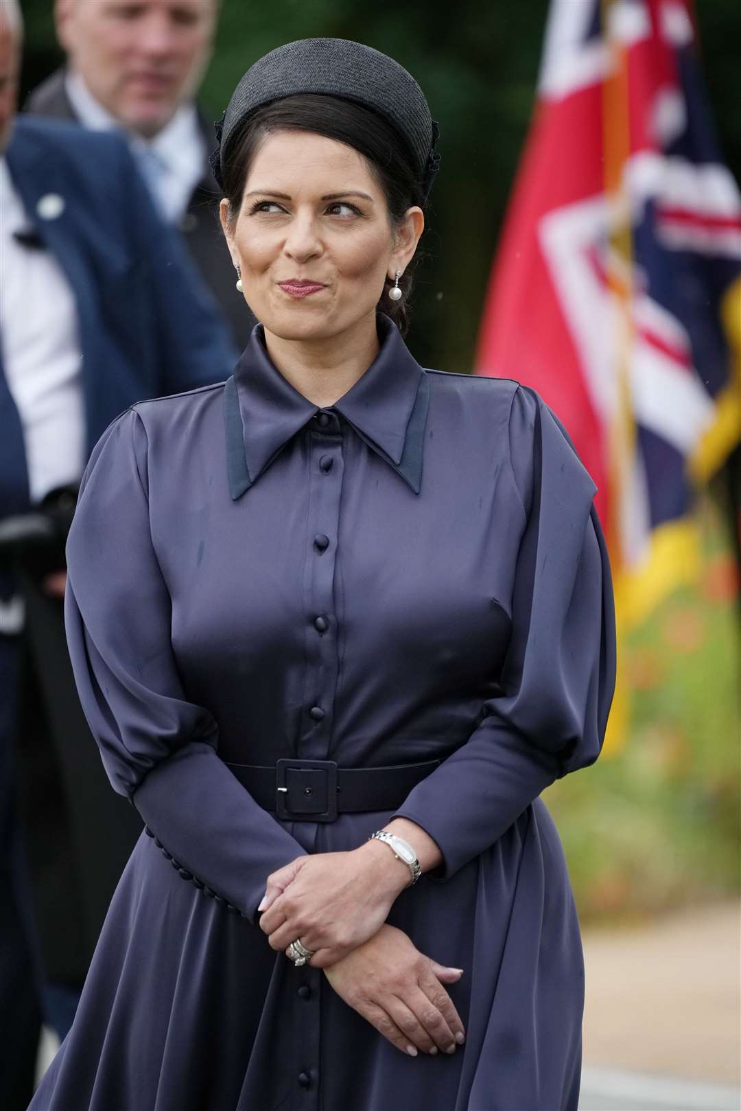 Home Secretary, Priti Patel, attending the unveiling of the UK Police Memorial at the National Memorial Arboretum at Alrewas, Staffordshire (Christopher Furlong/PA)