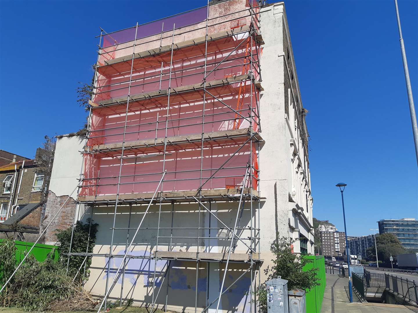 The Banksy mural can no longer be seen on the side of the former amusements