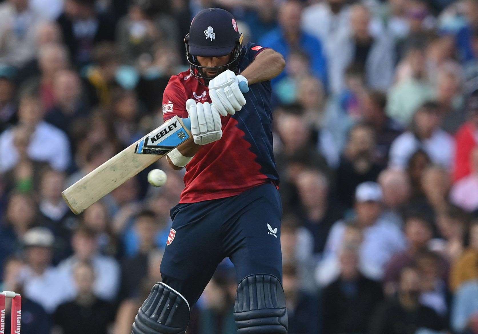 Jack Leaning in T20 Blast action last season against Surrey. Picture: Keith Gillard