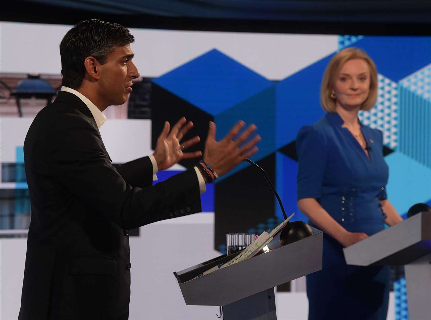 Rishi Sunak and Liz Truss will take part in a hustings in Perth on Tuesday (Jeff Over/BBC/PA)