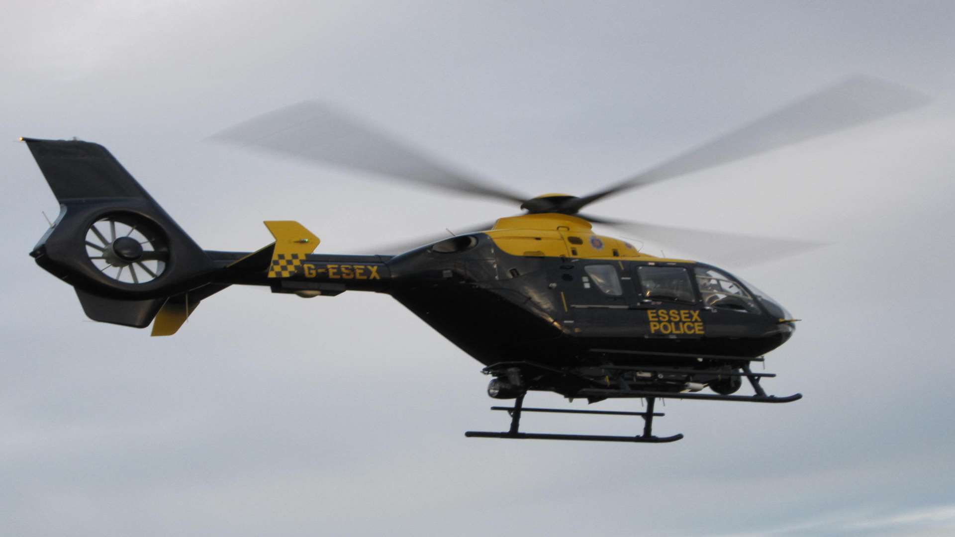 The police helicopter was used in the search. Stock picture: Kent Police