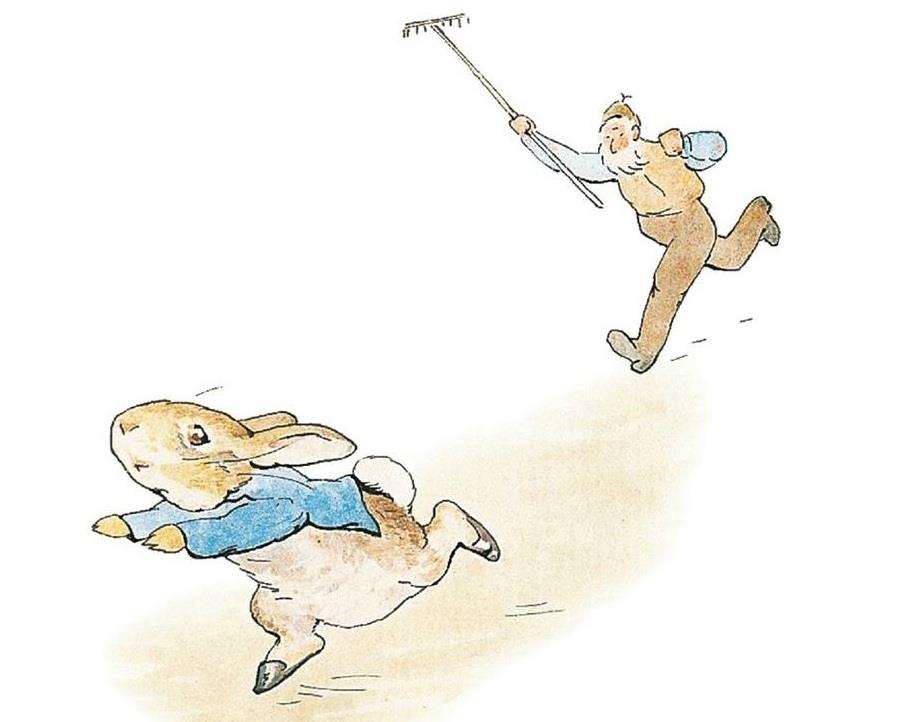 Stop Thief! illustration taken from The Tale of Peter Rabbit Picture: Frederick Warne and Co