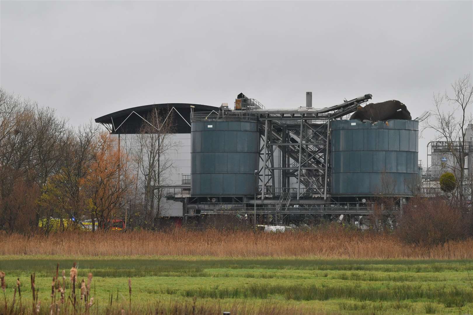 The scene in Avonmouth (Ben Birchall/PA)