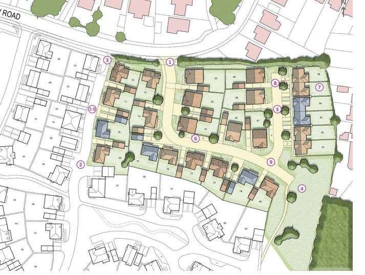 How the proposals for new homes on land off View Road in Cliffe Woods on the Hoo Peninsula might look. Photo: Esquire Developments