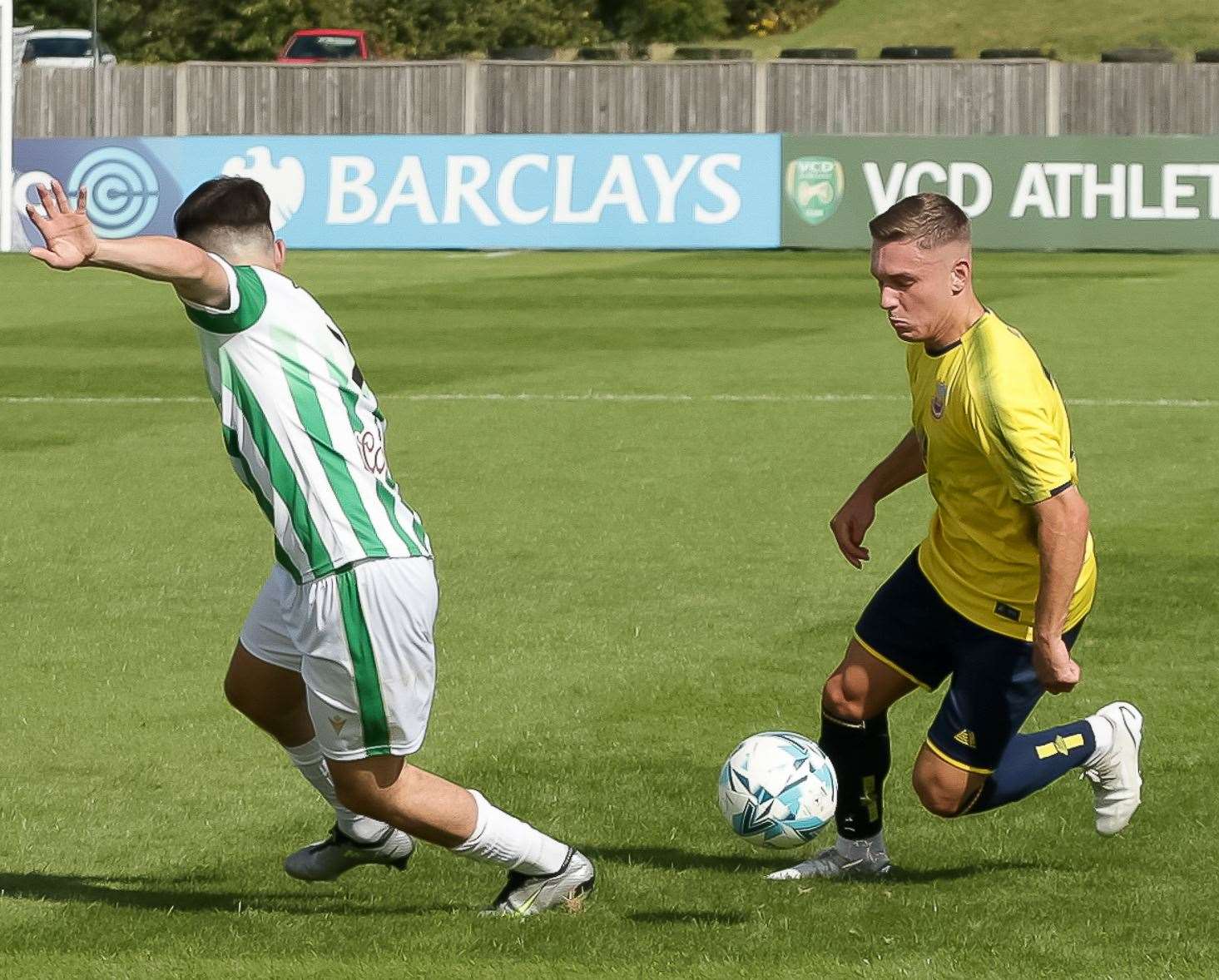 Josh Oliver goes on a run for Whitstable. Picture: Les Biggs