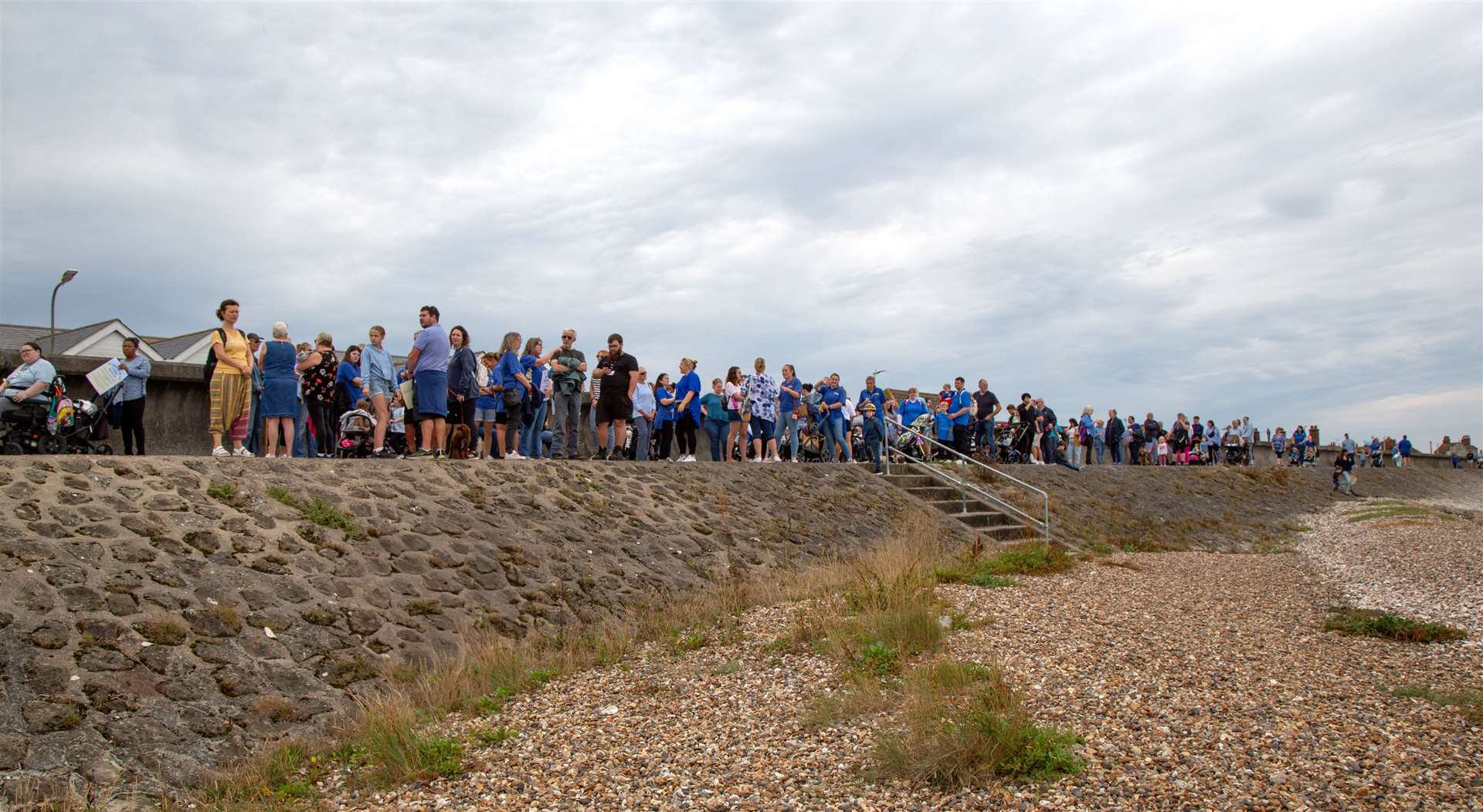 Hundreds took part in the ‘Stand with Us, Stroll with Us’ march along Sheerness seafront in support of Seashells. Picture: Seashells