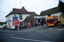 Fire crews at the Fenn Bell pub in St Mary Hoo