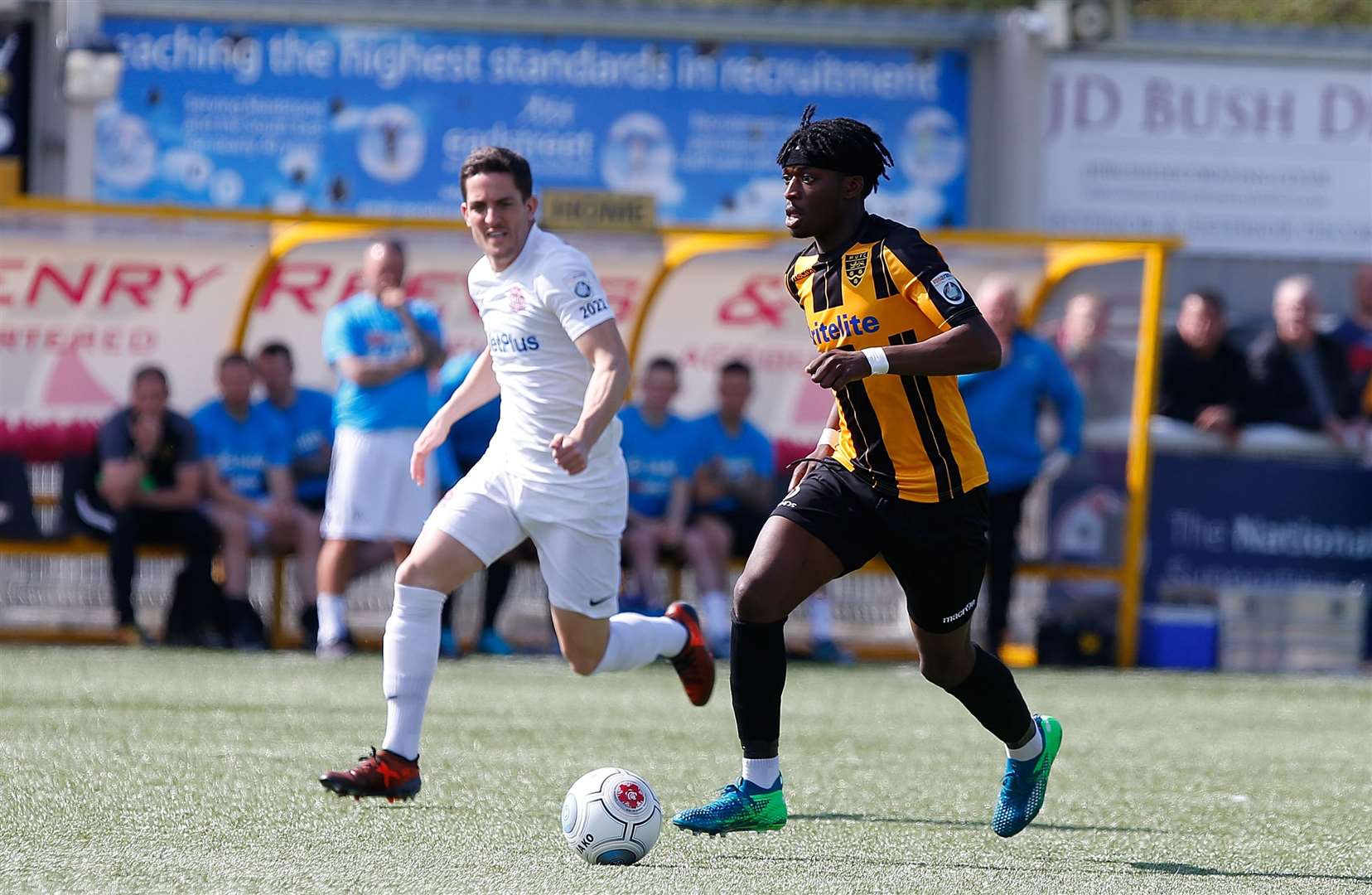 Stones forward Andre Coker in possession Picture: Andy Jones