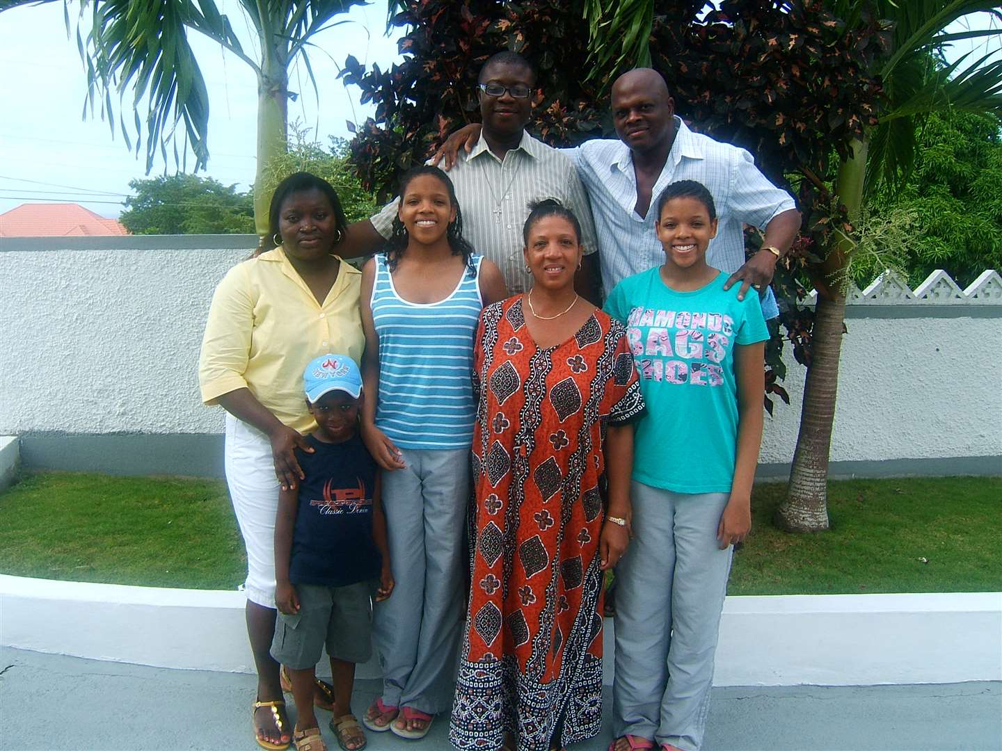 Douval Thompson-Davis, 59, (rear far right), with members of his family (Ade Daramy/PA)