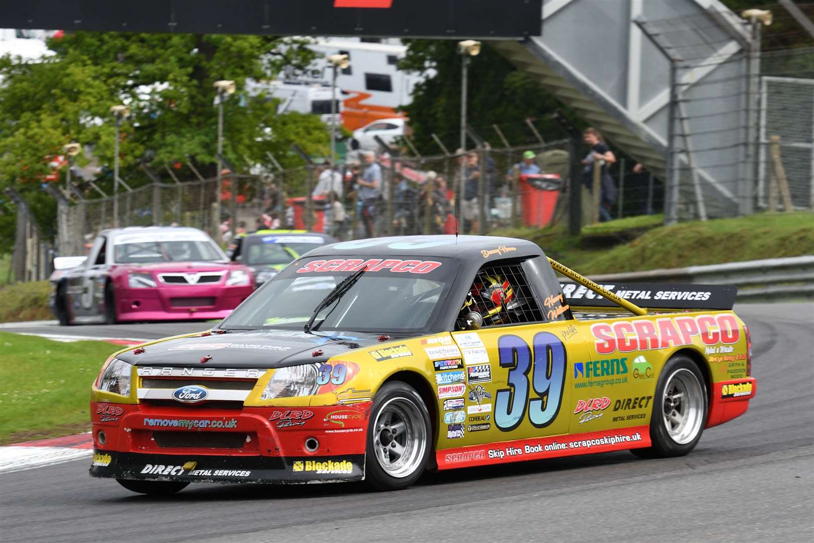 Danny Hunn, from Paddock Wood, finished eighth and ninth in the Pickup Truck Championship races Picture:Simon Hildrew