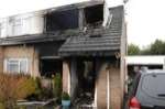 The house in Knaves Acre, Headcorn, ravaged by fire. Picture: Matthew Reading