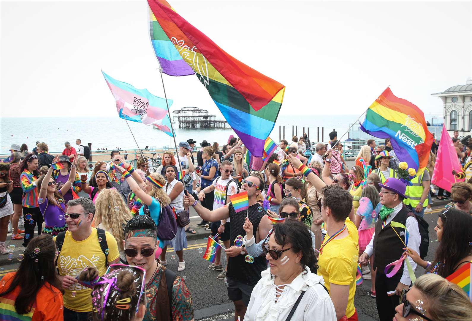 Around 300,000 people attended Brighton Pride celebrations in 2019 (Matt Alexander/PA)