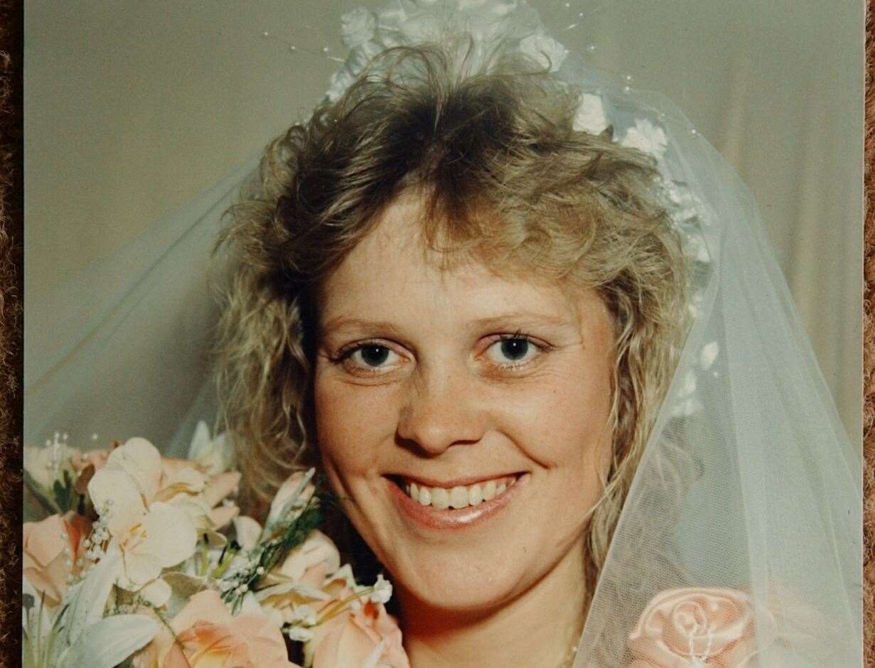 Debbie Griggs on her wedding day to Andrew in September 1990