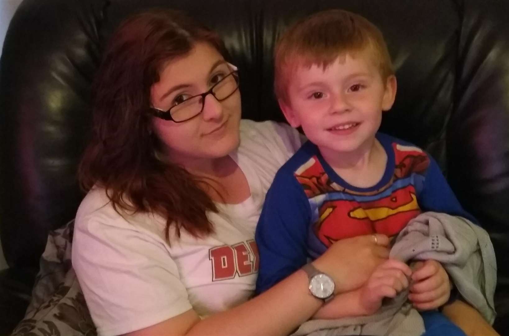 Vickie King with four-year-old Jacob, who was almost taken by a stranger