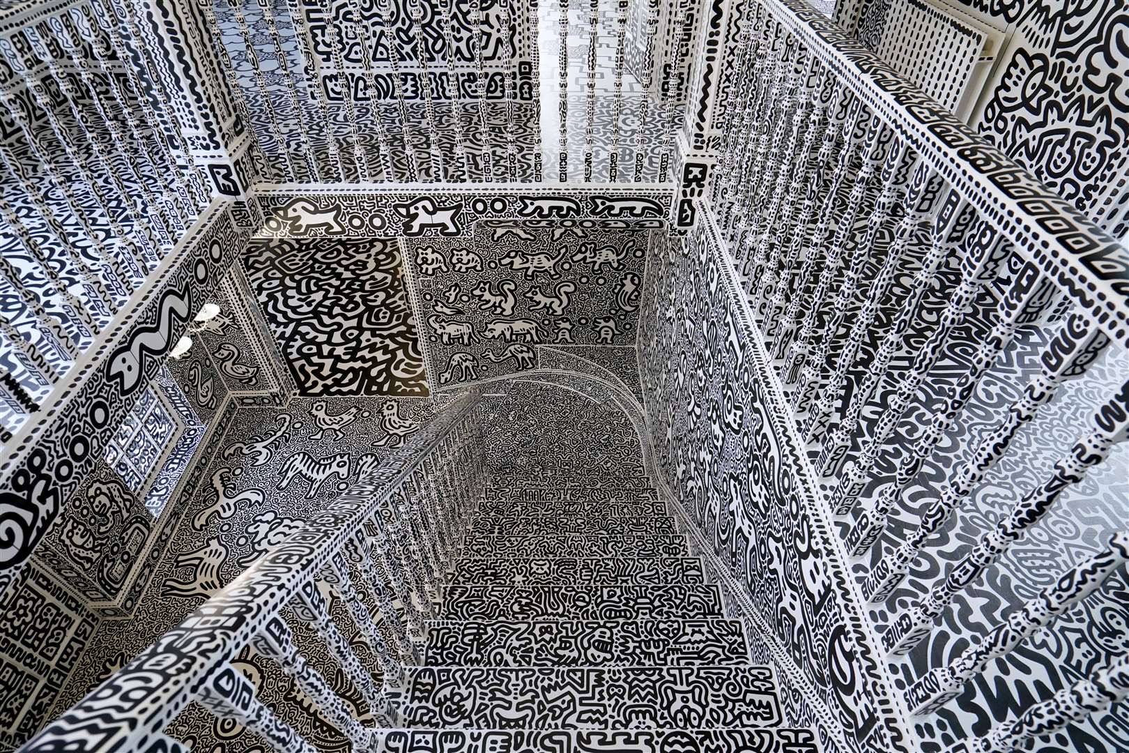 A view of the stairwell (Gareth Fuller/PA)