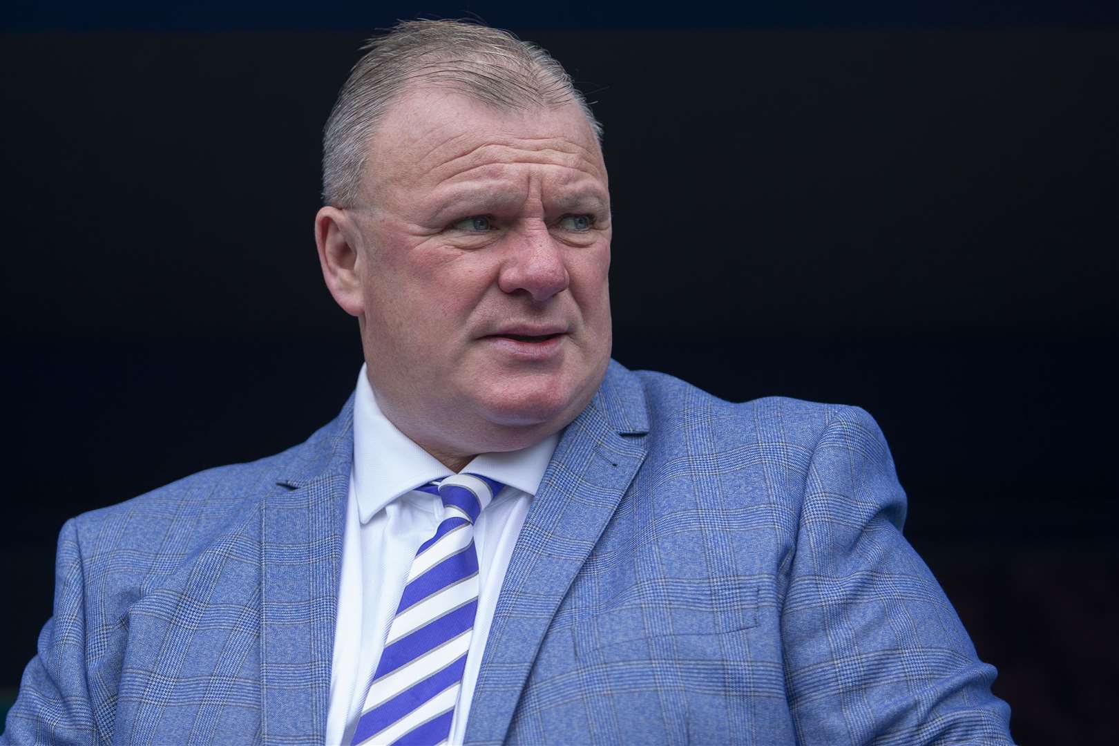 Gills manager at Fratton Park as his team claim a point Picture: Kent Pro Images (19180349)