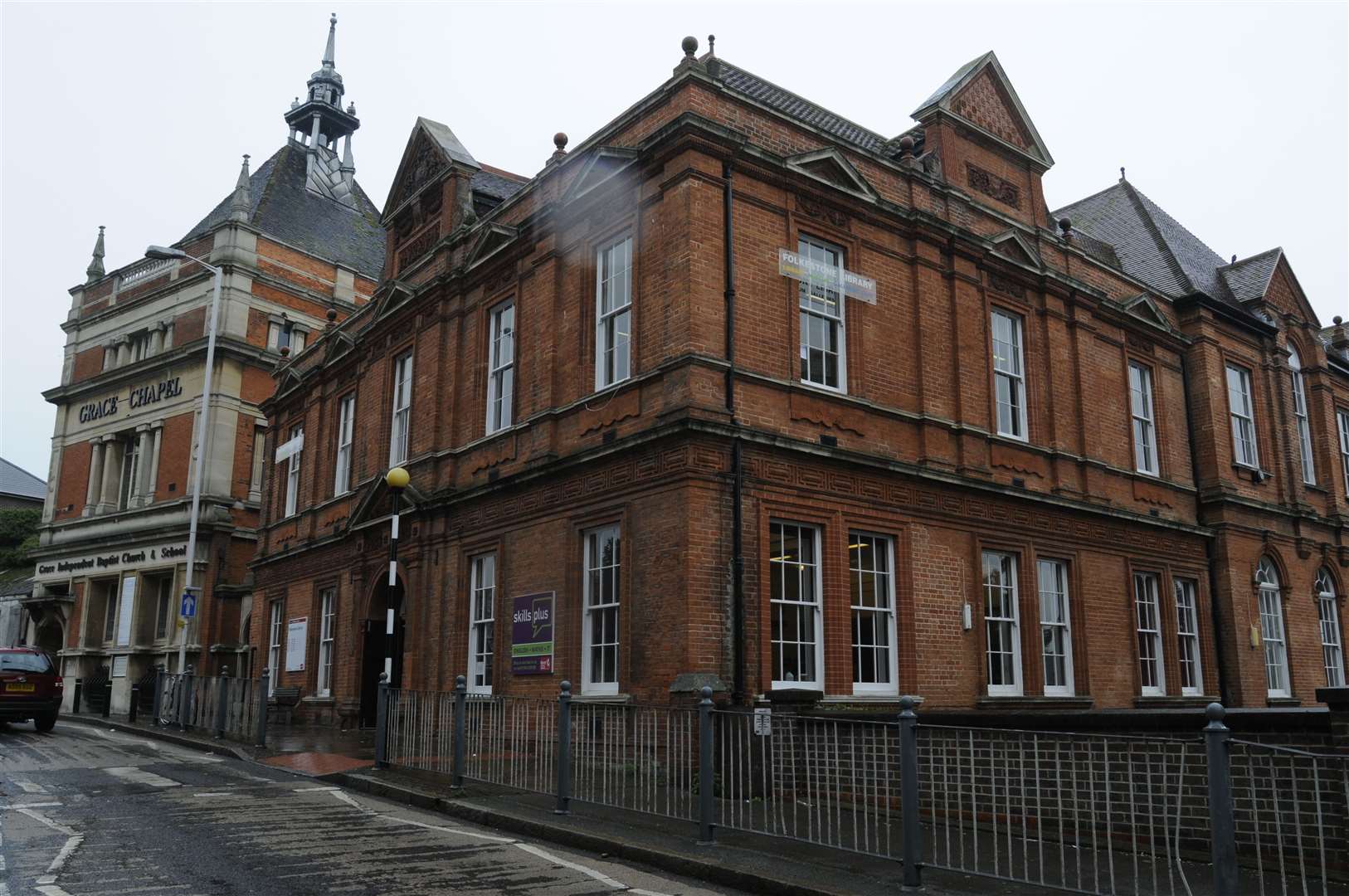 Folkestone Library in Grace Hill, Folkestone is closed due to flooding