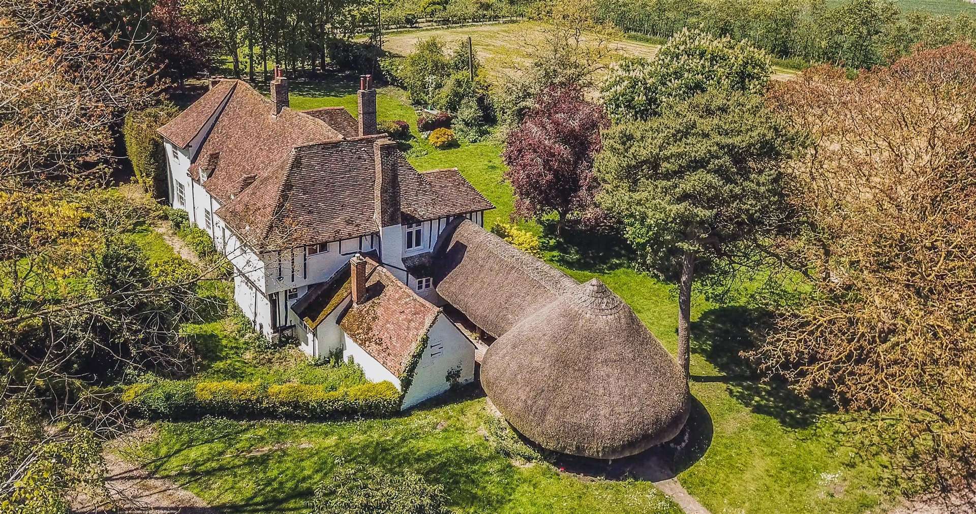 An aerial shot of Ratling Court, spread over 4.7 acres Picture: Jackson-Stops