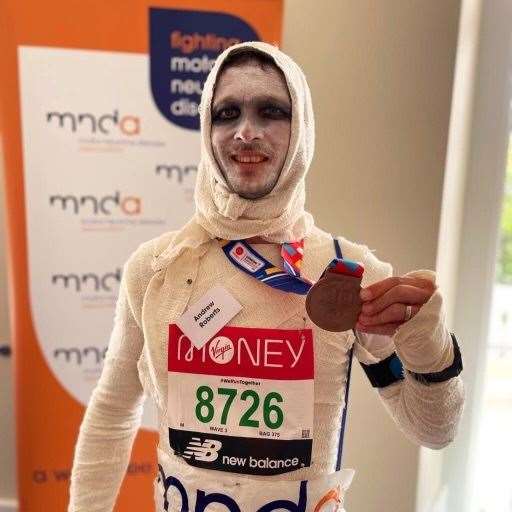 Andy has raised almost £2000 for MNDA Picture: Andy Roberts